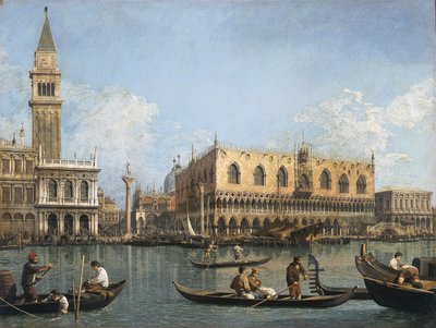 View of the basin of San Marco from the Punta della Dogana 作者 卡纳莱托
