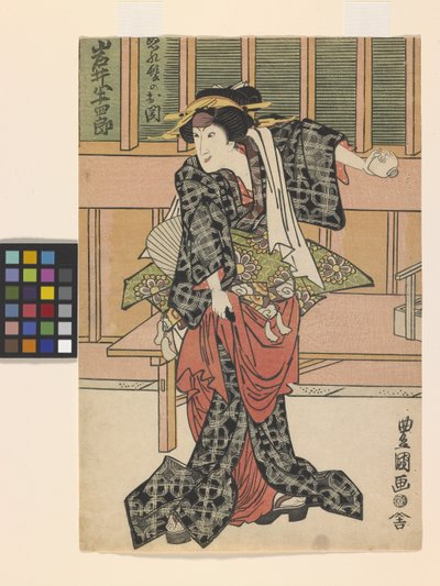 Ye Hansir 饰演 Nuregami Ch?kichi 的妹妹 Oseki（黑色木版画） 作者 (1777 1835) 二世丰国