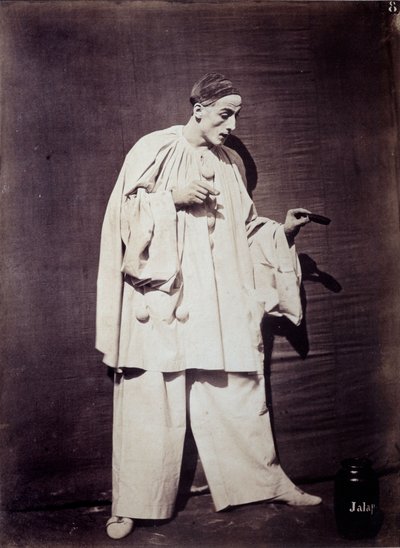 哑剧：查尔斯·德布劳（Charles Deburau，1829-1873 年）在“药罐中的皮埃罗”中 作者 纳达尔