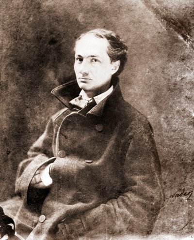 作家查尔斯-波德莱尔的肖像（1821-1867）--摄影：Nadar (Felix Tournachon) 作者 纳达尔