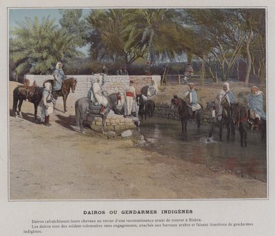 Dairos 或 Gendarmes Indigenes（彩色照片） 作者 （之后）法国摄影师