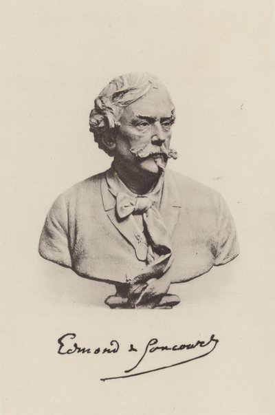 Edmond de Goncourt, French novelist (b/w photo) 作者 （之后）法国摄影师
