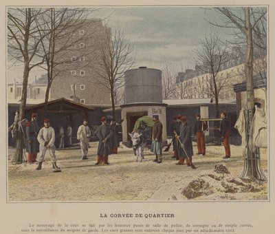 La Corvee de Quartier（彩色照片）。 作者 （之后）法国摄影师