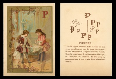 玩洋娃娃的孩子们（chromolitho） 作者 （之后）法国学校