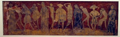 La Chaise-Dieu (Chaise Dieu)古修道院的壁画释放 "La Danse macabre"，由Louis Yperman (1856年左右？) 1894年制作。巴黎，英国古迹博物馆 作者 （之后）法国学校
