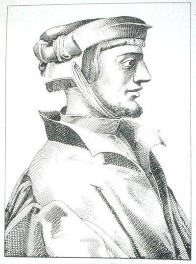 Agrippa von Nettesheim (1486-1535)抄袭了J Scheible的《Das Kloster》第二卷中的插图，1845年在斯图加特出版的《魔法史》中使用（雕版）。 作者 （之后）德国学校