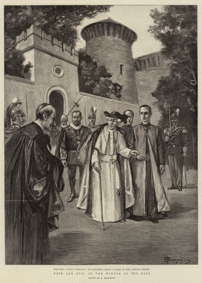 Pope Leo XIII in the Winter of his Days (engraving) 作者 （之后）意大利学校