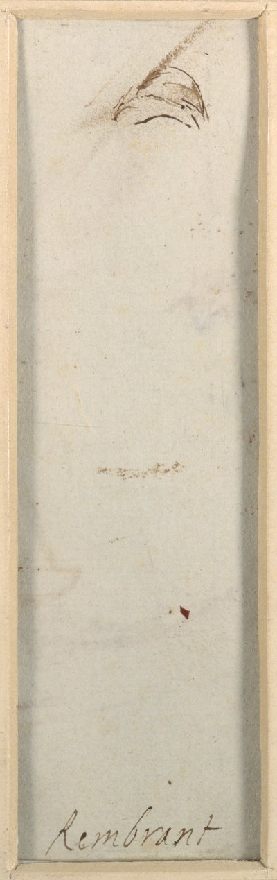 伦勃朗》，约1650-52年（纸上笔墨）。 作者 (attr. to) 伦勃朗·哈门兹。范瑞恩