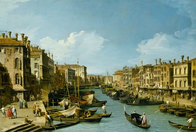 在里亚托桥附近的大运河，威尼斯，c.1730 作者 乔瓦尼·安东尼奥运河（Canaletto）