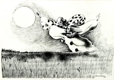G.C.里卡尔迪，《无题》，1973 年，意大利，纸板，50x70。 作者 吉安·卡洛·里卡迪