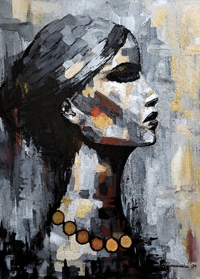 女人的 "智慧之影 "水彩画风格 作者 莉亚·博梅利