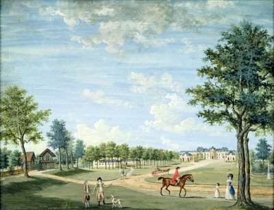 Raincy城堡，马厩和俄罗斯村庄，c.1754-93 作者 1717 1806卡蒙泰勒