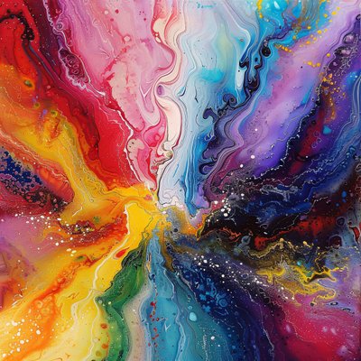 用丙烯颜料在画布上创作的抽象艺术作品，用于墙面家居装饰 作者 法赫塔利·阿卜杜勒拉希姆