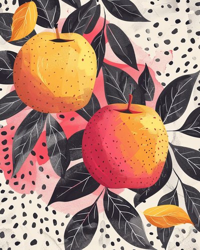 Apple fruit  Plant Botanical Drawing | 在线壁画打印 作者 法赫塔利·阿卜杜勒拉希姆