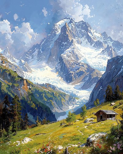 花山风景，卧室墙饰 作者 法赫塔利·阿卜杜勒拉希姆