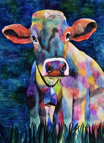 Aquarell-Kuh 作者 玛丽的水彩画