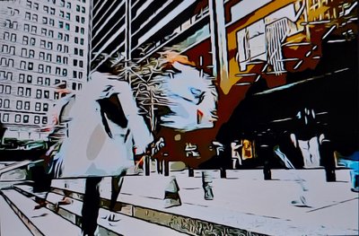 抽象的城市模糊 作者 马韦特 