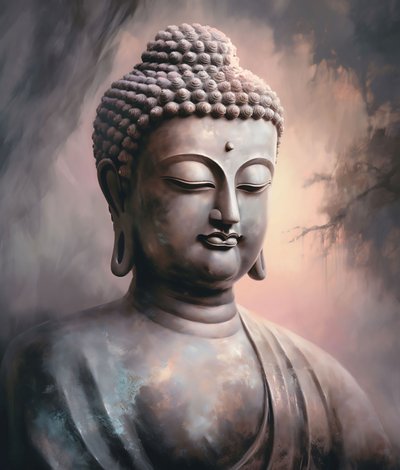 佛像坐禅，精神墙家居装饰印刷品 作者 法赫塔利·阿卜杜勒拉希姆