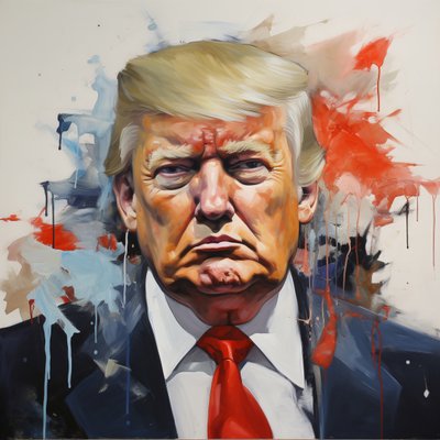 唐纳德-特朗普波普艺术帆布打印，有框木质，现代帆布墙画 作者 法赫塔利·阿卜杜勒拉希姆