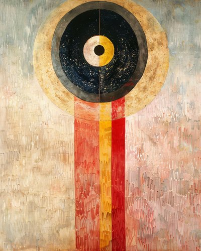 抽象画 Hilma af Klint 风格灵感，壁画 | 按需打印 作者 法赫塔利·阿卜杜勒拉希姆
