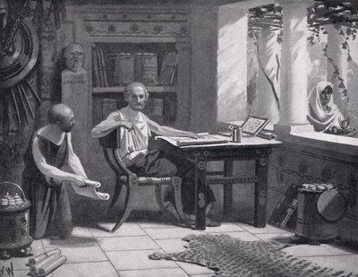 色诺芬决定他的历史，插图来自&39;哈钦森的国家历史&39;，1915年 作者 AC Weatherstone
