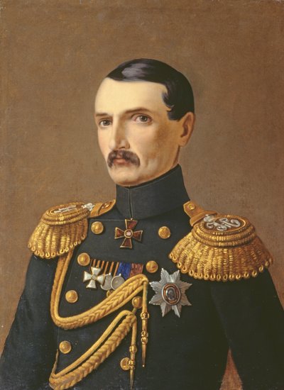 海军上将VA Kornilov（1806-1854），克里米亚英雄的肖像 作者 AF Permyakov
