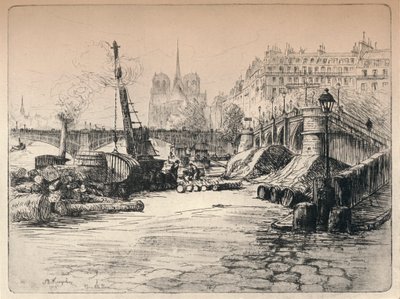 圣母院和白求恩码头，1915年 作者 肯普肯