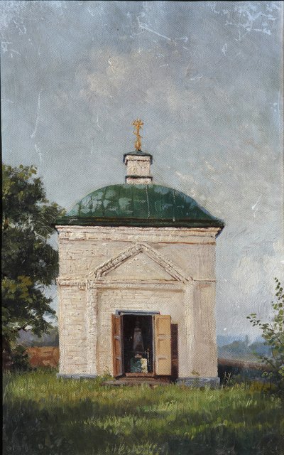 米哈伊尔·莱蒙托夫（Mikhai Lermontov）的地穴教堂，塔尔卡尼（1883） 作者 梅岑佐夫