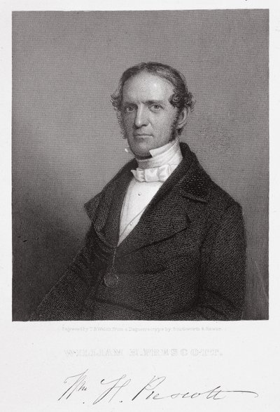 威廉·希克林·普雷斯科特（William Hickling Prescott），由托马斯·B·韦尔奇（Thomas B. Welch，1814-74）在银版照相后刻 作者 AS和Hawes，J。Southworth