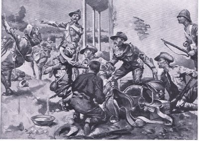 对Hamel Fontein农场的攻击，来自比勒陀利亚之后：游击战争由Harmsworth Bros Limited出版，1901年 作者 AC球
