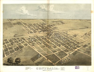 伊利诺伊州马里恩县 Centralia，1867 年。编号 73693347 作者 一个;芝加哥平版印刷公司鲁格