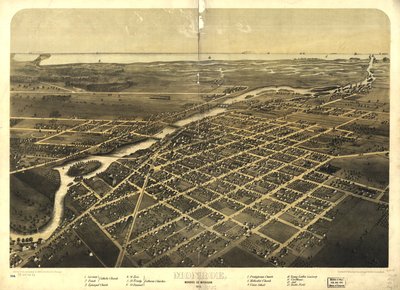 密歇根州门罗县门罗 1866 年。LOC 73693438 作者 一个;芝加哥平版印刷公司鲁格