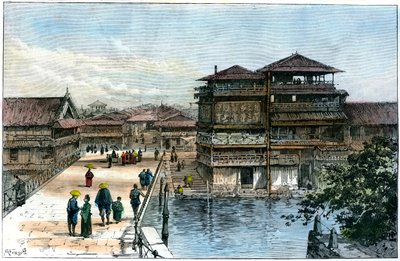 1891年，日本大阪，惠比寿桥 作者 福赛斯