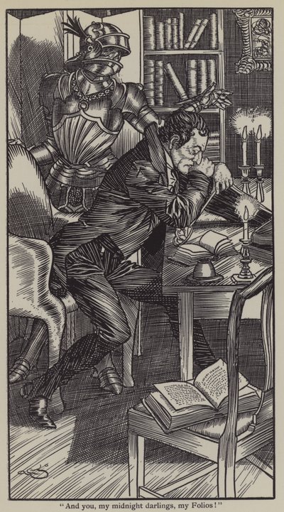 查尔斯·兰姆（Charles Lamb）的《埃利亚散文集》插图（石版画） 作者 加斯·琼斯（A. Garth Jones）
