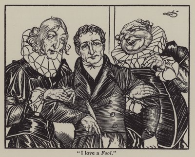 查尔斯·兰姆（Charles Lamb）的《埃利亚散文集》插图（石版画） 作者 加斯·琼斯（A. Garth Jones）