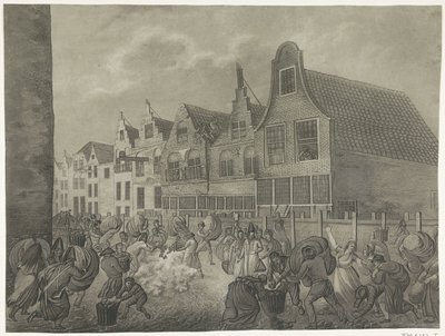1809 年，戈林切姆科尔滕代克河沿岸的模板故障
献给路易-拿破仑国王的四幅 1809 年洪水图版（系列标题） 作者 A·卢茨