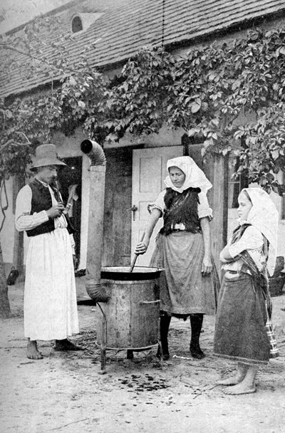 1922年在匈牙利Cinkkota制作果冻。 作者 AW卡特勒