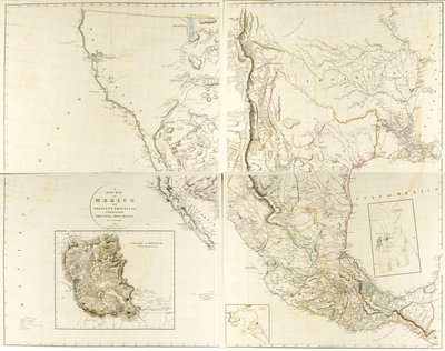 A New Map of Mexico and Adjacent Provinces 作者 亚伦·阿罗史密斯