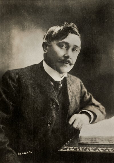 比利时作家莫里斯-梅特林克肖像（照片） 作者 亚伦·格歇尔（Aaron Gerschel）