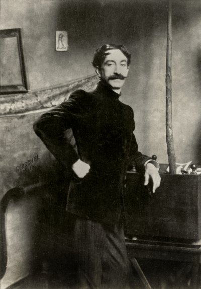 法国画家安东尼奥-德拉甘达拉肖像（1862 年 作者 亚伦·格歇尔（Aaron Gerschel）