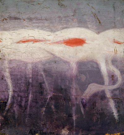 白火烈鸟，为《动物王国的隐蔽色彩》一书所做的研究，约1905-1909年。 作者 雅培汉德森塞耶
