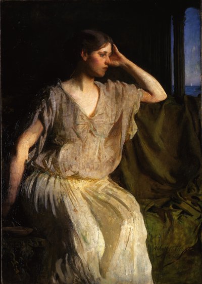 希腊礼服的妇女，c.1894 作者 雅培汉德森塞耶