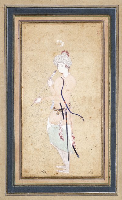 年轻的弓箭手c。 1580 作者 阿卜杜拉·穆萨夫维尔