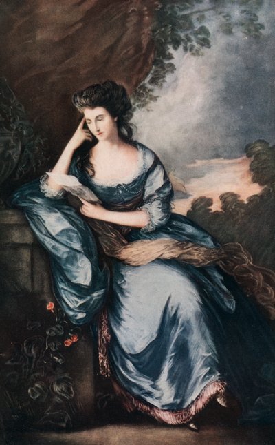 花园里的道格拉斯女士》，约1784年，1912年。 作者 亚伯·贾马斯