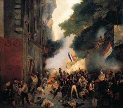 1830 年革命的插曲，7 月日：7月29日对巴比伦街兵营的袭击 作者 Abel Lordon