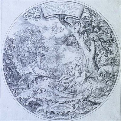 黄金时代》，由扬-西奥多-德-布莱（1561-1623）刻制（蚀刻版）。 作者 亚伯拉罕（后）布洛马特