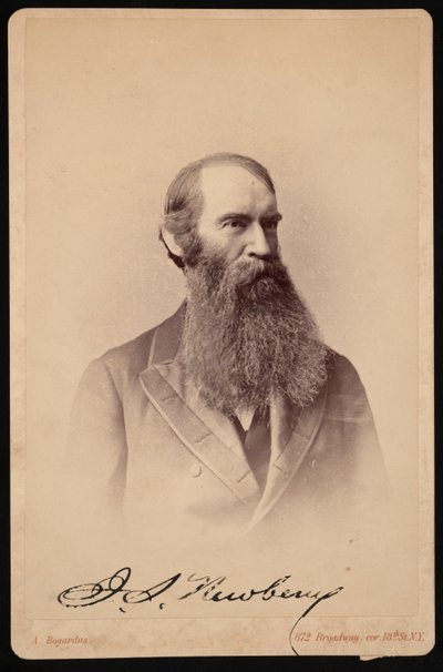 约翰-斯特朗-纽伯里的肖像，1822-1892年，1876-1887年间。 作者 亚伯拉罕·博加杜斯