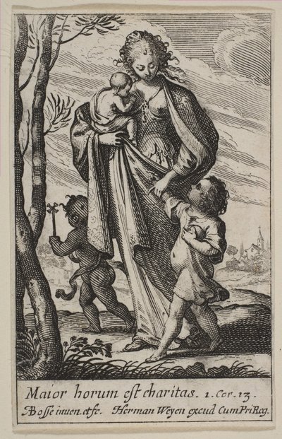 慈善机构，1636年。 作者 亚伯拉罕·博斯（Abraham Bosse）