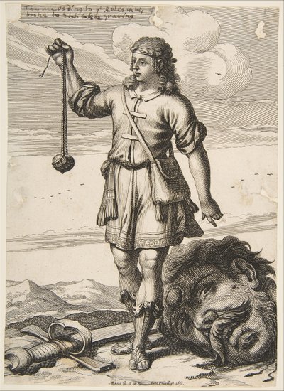 戴维（David）与巨人团长（1651）。 作者 亚伯拉罕·博斯（Abraham Bosse）
