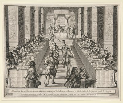 Disposition du Festin , from 作者 亚伯拉罕·博斯（Abraham Bosse）
